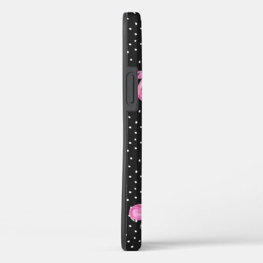 Coques Case-Mate iPhone flamants roses à pois (Verso / Droite)