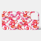 Coques Case-Mate iPhone Flamants roses Aquarelle En Aquarelles (Verso (horizontal))