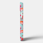 Coques Case-Mate iPhone Flamants roses aquarelle rassemblés | Monogramme (Verso / Gauche)