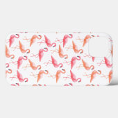 Coques Case-Mate iPhone Flamants roses aquarelles (Verso (horizontal))