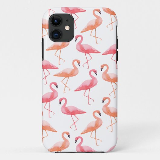 Coques Case-Mate iPhone Flamants roses aquarelles (Dos)