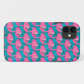 Coques Case-Mate iPhone Flamants roses au néon (Dos (Horizontal))