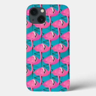iPhone 13 Coque Flamants roses au néon
