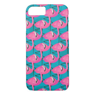 Coques Pour iPhone Flamants roses au néon deux