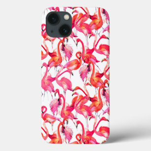 Coques Pour iPhone Flamants roses d'aquarelle dans les aquarelles
