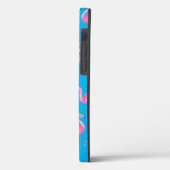 Coques Case-Mate iPhone flamants roses en aqua (Verso / Gauche)