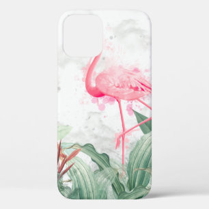 Case-Mate iPhone Case flamants roses en plantes tropicaux sur un dos tex