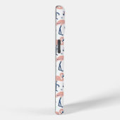 Coques Case-Mate iPhone Flamants Roses Modernes Monogramme (Verso / Droite)