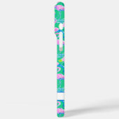 Coques Case-Mate iPhone Flamants Roses Monogrammés (Verso / Gauche)