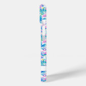 Coques Case-Mate iPhone Flamants roses monogrammes aquarelle (Verso / Gauche)