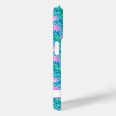 Coques Case-Mate iPhone Flamants Roses Monogrammés Aquarelle (Verso / Droite)