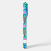 Coques Case-Mate iPhone Flamants Roses Monogrammes Aquarelle (Verso / Droite)
