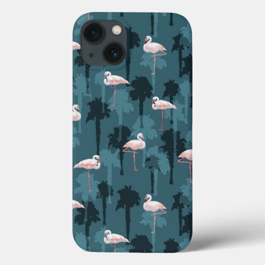Coques Case-Mate iPhone Flamants roses Pastel En Turquoise (Verso)