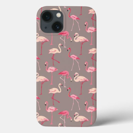 Coques Case-Mate iPhone Flamants roses rétro (Verso)