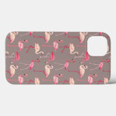 Coques Case-Mate iPhone Flamants roses rétro (Verso (horizontal))