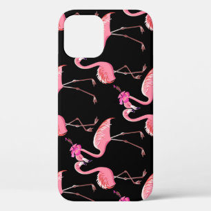 Case-Mate iPhone Case Flamants roses roses : Arrière - plan noir Vintage