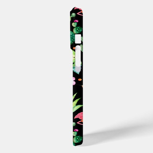Coques Case-Mate iPhone Flamants roses roses, Fleurs tropicales, Succulent (Verso / Gauche)