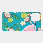 Coques Case-Mate iPhone Flamants roses roses : Tropical Seamless Motif (Verso (horizontal))