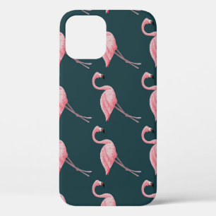 Case-Mate iPhone Case Flamants roses sur motif bleu vintage sans soudure