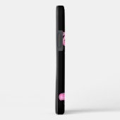 Coques Case-Mate iPhone flamants roses sur noir (Verso / Droite)