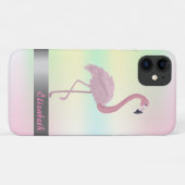 Coques Case-Mate iPhone Flamants roses tendance Holographique Iridescente (Dos (Horizontal))