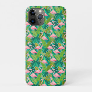 Case-Mate iPhone Case Flamants roses tropicaux Feuillage de la jungle