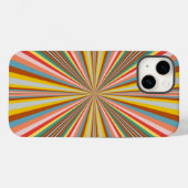 Coques Case-Mate iPhone Flambée Colorée De Rayures Rétro (Verso (horizontal))