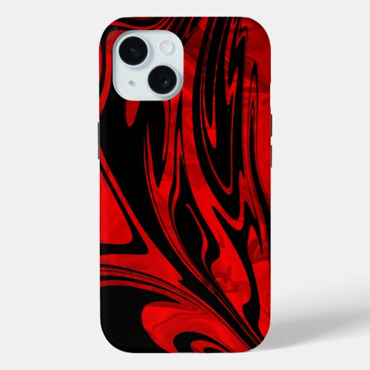 Coques Case-Mate iPhone Flame rouge et noire en gras (Verso)