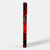 Coques Case-Mate iPhone Flame rouge et noire en gras (Verso / Droite)