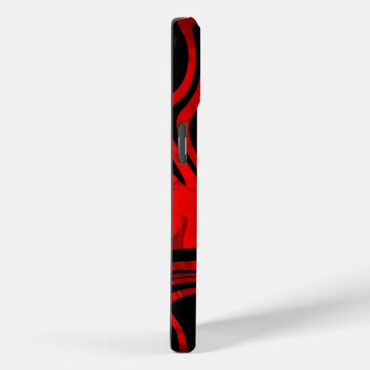 Coques Case-Mate iPhone Flame rouge et noire en gras (Verso / Droite)