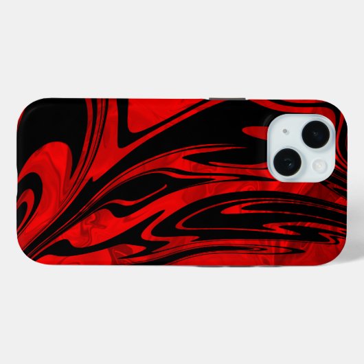 Coques Case-Mate iPhone Flame rouge et noire en gras (Verso (horizontal))