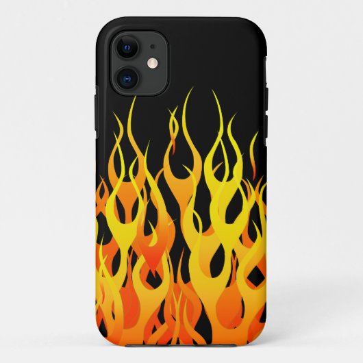 Coques Case-Mate iPhone Flames de course classique en feu (Dos)