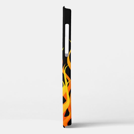 Coques Case-Mate iPhone Flames de course classique sur noir (Verso / Gauche)