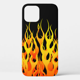 Case-Mate iPhone Case Flames de course classique sur noir