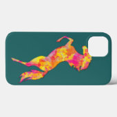 Coques Case-Mate iPhone Flames de silhouette du Cheval de Feu Abstrait Élé (Verso (horizontal))