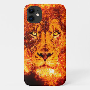 Case-Mate iPhone Case Flames Red Orange Lion Face
