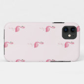 Coques Case-Mate iPhone Flamingo à pied rose pâle (Dos (Horizontal))