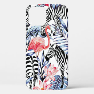 Case-Mate iPhone Case Flamingo rose exotique, zèbre sur l'été arrière -