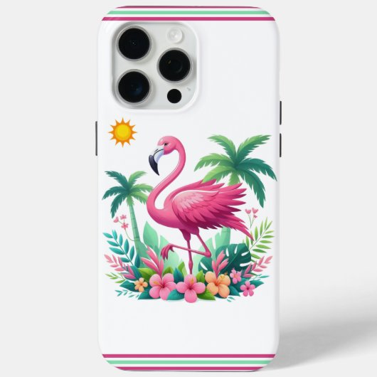Coques Case-Mate iPhone Flamingo rose tropicale/Floride (Verso)