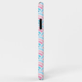 Coques Case-Mate iPhone Flamingo Rouge Rose Clair Bleu Motif Vagues Concen (Dos/Droite)