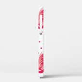 Coques Case-Mate iPhone Flamingo tropical et feuille, motif d'été. (Verso / Gauche)