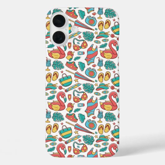 Coques Case-Mate iPhone Flamingo Tropical Summer Pattern (Verso)