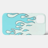 Coques Case-Mate iPhone Flamme bleu clair (Verso (horizontal))