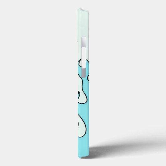 Coques Case-Mate iPhone Flamme bleu clair (Verso / Gauche)