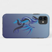 Coques Case-Mate iPhone Flamme de dragon bleu (Dos (Horizontal))