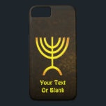 Coque Case-Mate Pour iPhone Flamme de Menorah<br><div class="desc">Un rendu numérique brun et or de la menorah juive à sept branches (hébreu : מְ נ וֹ רָ ‎). Ajoutez votre propre texte. La menorah à sept branches, utilisée dans le sanctuaire portatif mis en place par Moïse dans le désert et plus tard dans le Temple de Jérusalem, est...</div>