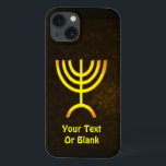 iPhone 13 Case Flamme de Menorah<br><div class="desc">Un rendu numérique brun et or de la menorah juive à sept branches (hébreu : מְ נ וֹ רָ ‎). Ajoutez votre propre texte. La menorah à sept branches, utilisée dans le sanctuaire portatif mis en place par Moïse dans le désert et plus tard dans le Temple de Jérusalem, est...</div>