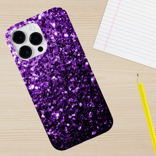 iPhone 13 Case Flamme de parties scintillant foncé violet brillan