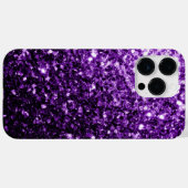 Coques Case-Mate iPhone Flamme de parties scintillant foncé violet brillan (Verso (horizontal))
