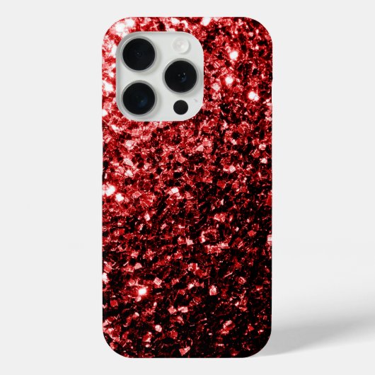 Coques Case-Mate iPhone Flamme de parties scintillant rouge foncé brille (Verso)
